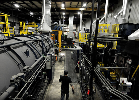 Interior view of the Modern Forge facility in Merrillville, IN